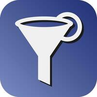 Funnel  Vector Glyph Gradient Background Icon For Personal And Commercial Use.