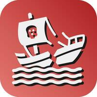 Shipwreck Vector Glyph Gradient Background Icon For Personal And Commercial Use.