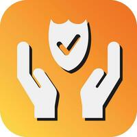 Protection  Vector Glyph Gradient Background Icon For Personal And Commercial Use.