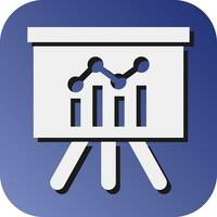 Chart Vector Glyph Gradient Background Icon For Personal And Commercial Use.