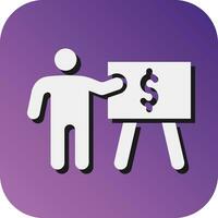 Coaching and Mentoring  Vector Glyph Gradient Background Icon For Personal And Commercial Use.