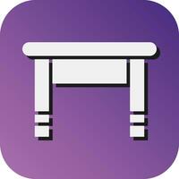 Table  Vector Glyph Gradient Background Icon For Personal And Commercial Use.