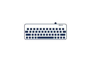 Abstract Computer keyboard logo design, vector silhouette keyboard icon, Vector illustration