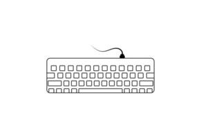 Abstract Computer keyboard logo design, vector silhouette keyboard icon, Vector illustration