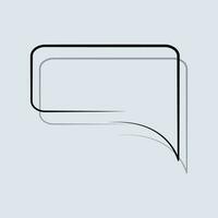 Black speech bubble in a flat design. vector