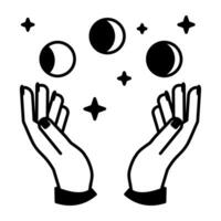 Astrology Magic Line Icon vector