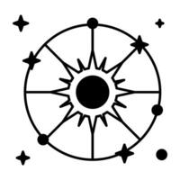 esotérico astrología icono vector