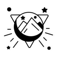 Astrology Linear Icon vector