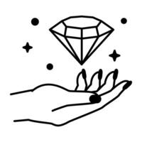 astrología magia línea icono vector