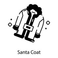 Premium glyph icon of santa coat vector