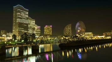 night cityscape view night time video