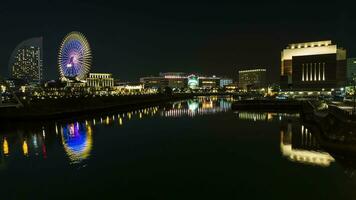 night cityscape view night time video