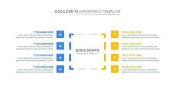 Dos and Donts Comparison Infographic Design Template vector