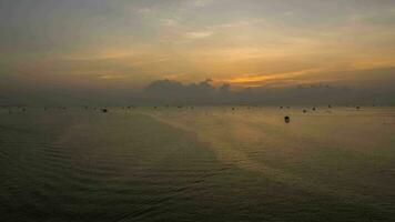 sea waving surface at sunrise timing video