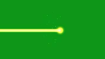 Superpower laser beam powerful energy blast animation effect isolated on green screen background video