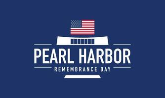 diseño de fondo del día del recuerdo de Pearl Harbor. vector
