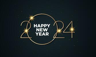 2024 Happy New Year Background Design. vector