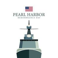 Pearl Harbor Remembrance Day Background Design. vector