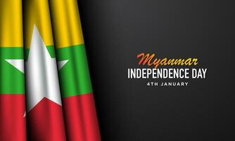 Myanmar Independence Day Background Design. vector