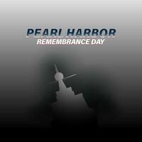 diseño de fondo del día del recuerdo de Pearl Harbor. vector
