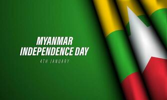 Myanmar Independence Day Background Design. vector