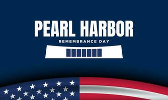 Pearl Harbor Remembrance Day Background Design. vector