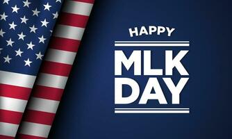 MLK Day Background Design with American Flag. vector