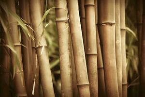 AI generated bamboo texture background for interior or exterior design. Neural network AI generated photo