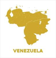 Detailed Venezuela Map Design vector