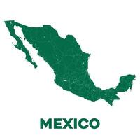 detallado mexico mapa diseño vector