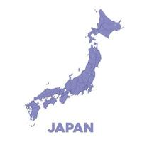 Detailed Japan Map Design vector