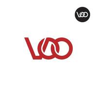 Letter VOO Monogram Logo Design vector