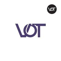 letra votar monograma logo diseño vector