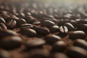 AI generated Preparing coffee close up. Photo filtered in vintage style. Neural network AI generated