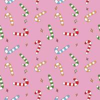 Christmas Candy Cane Seamless Pattern. wrapping paper vector