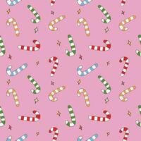 Christmas Candy Cane Seamless Pattern. wrapping paper vector