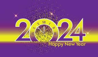 Happy New Year 2024 luxurious design. creative New Year Template. for personal or corporate use. easily editable vector