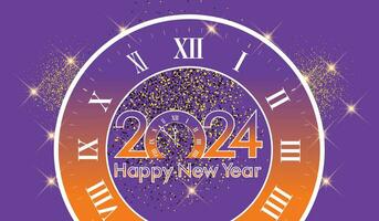 Happy New Year 2024 luxurious design. creative New Year Template. for personal or corporate use. easily editable vector