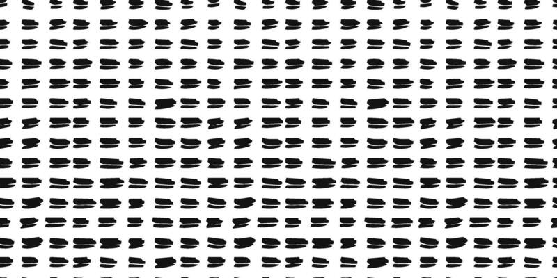 Small dash seamless pattern Dotted lines texture. Black and white hatching doodle organic shapes Short line dashes Brush hand drawn random strokes Fashion retro print design Vector Illustration