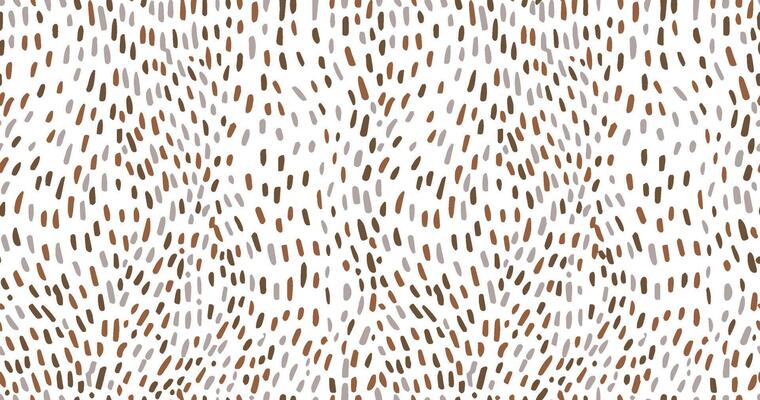 Small dash seamless pattern Dotted lines texture. Candi chocolate color vector hatching doodle organic shapes. Short line dashes Brush hand drawn random strokes Fashion retro print design Illustration