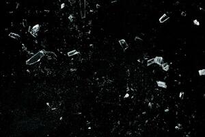 Abstract broken glass particle texture photo