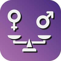 Gender Equality  Vector Glyph Gradient Background Icon For Personal And Commercial Use.