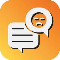 Complaint  Vector Glyph Gradient Background Icon For Personal And Commercial Use.