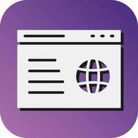 Website  Vector Glyph Gradient Background Icon For Personal And Commercial Use.