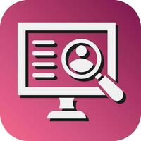 Privacy Impact Assessment  Vector Glyph Gradient Background Icon For Personal And Commercial Use.