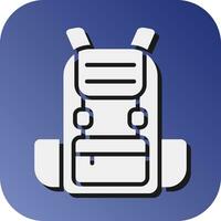 Backpack  Vector Glyph Gradient Background Icon For Personal And Commercial Use.