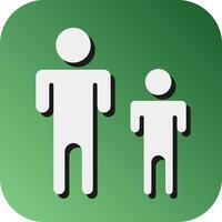Child Consent  Vector Glyph Gradient Background Icon For Personal And Commercial Use.