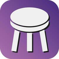 Stool  Vector Glyph Gradient Background Icon For Personal And Commercial Use.