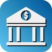 Banking System Vector Glyph Gradient Background Icon For Personal And Commercial Use.