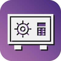 Safety Box Vector Glyph Gradient Background Icon For Personal And Commercial Use.